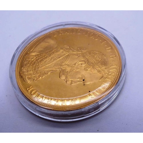 439 - AUSTRIAN 4 DUCAT 1915 GOLD COIN- WEIGHT 13.963G