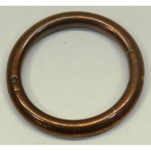 572 - VINTAGE COPPER BULL RING