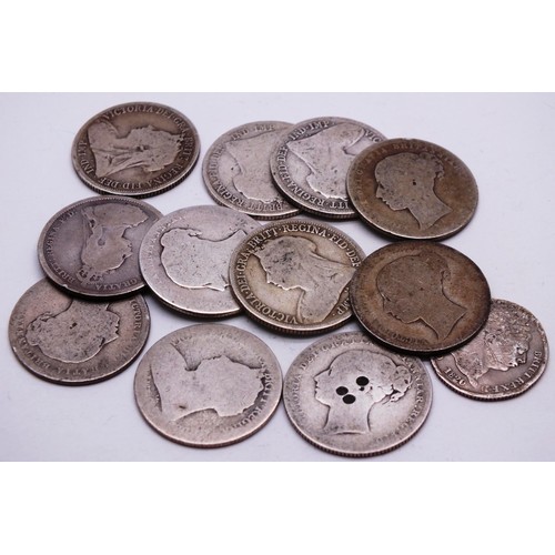 449 - VICTORIAN SHILLINGS 11 SIXPENCE 1829 59g