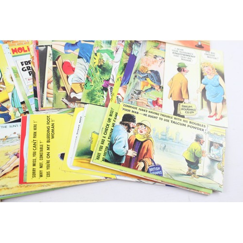 6 - 100 x Assorted Vintage Blank BAMFORTHS Postcards Inc. Comic Series