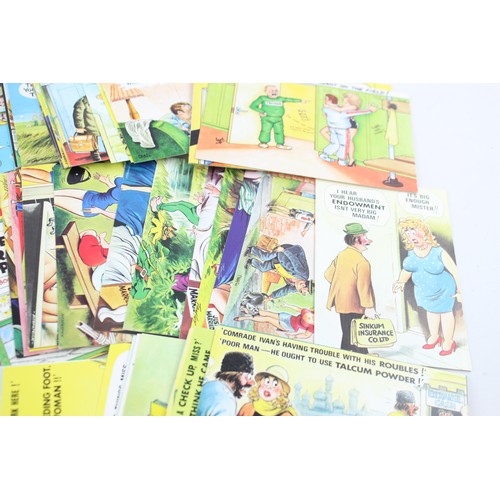 6 - 100 x Assorted Vintage Blank BAMFORTHS Postcards Inc. Comic Series