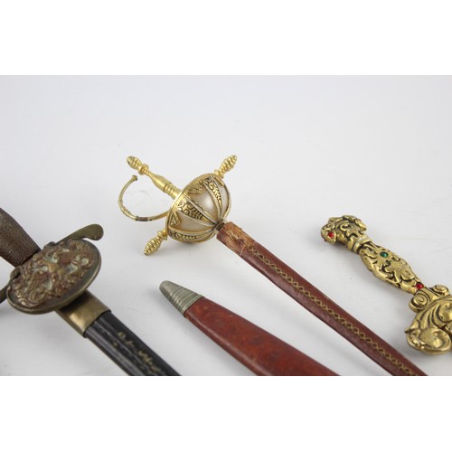 22 - Six Assorted Vintage KNIVES & DAGGERS Includes Decorative, Sword Style, Brass Detail