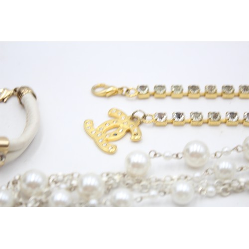 23 - Five Contemporary Fashion JEWELLERY Sets includes Gold Tone, Faux Pearl, Rhinestone