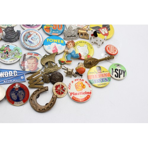 27 - 50 x Antique & Vintage BADGES Includes Enamel, Advertising, Awards, Clubs Etc