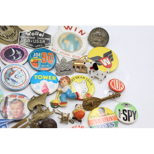 27 - 50 x Antique & Vintage BADGES Includes Enamel, Advertising, Awards, Clubs Etc