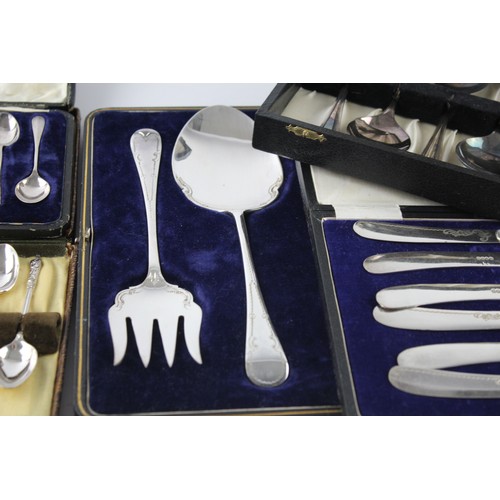 30 - FIVE VINTAGE CUTLERY BOXED SETS