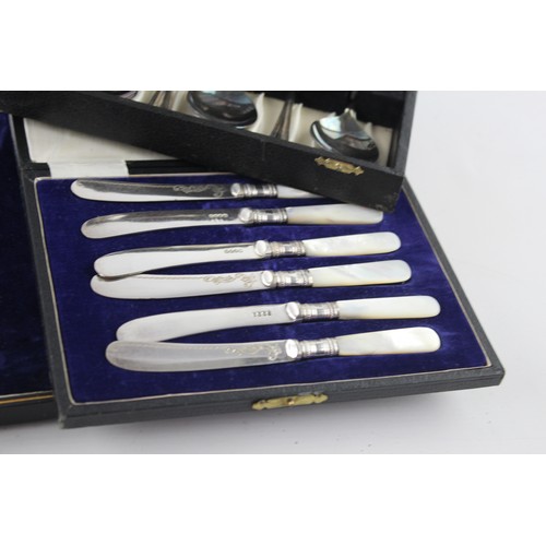 30 - FIVE VINTAGE CUTLERY BOXED SETS