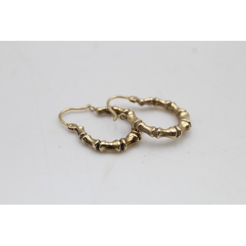 36 - 9ct gold vintage creole hoop earrings (1.2g)