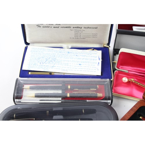 38 - 18 x Assorted Vintage BOXED WRITING INSTRUMENTS Includes Fountains, Ballpoints Etc