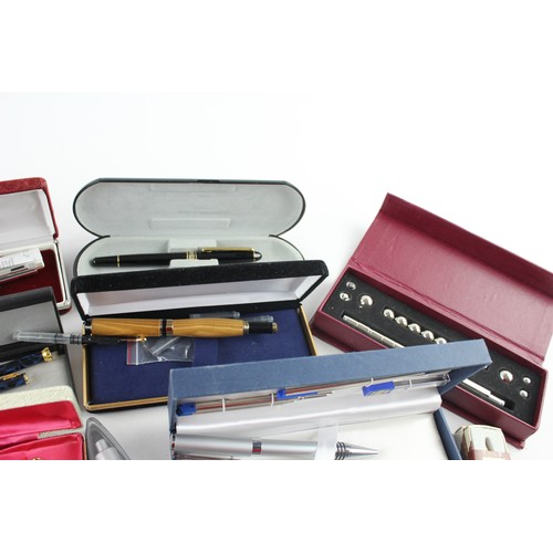 38 - 18 x Assorted Vintage BOXED WRITING INSTRUMENTS Includes Fountains, Ballpoints Etc