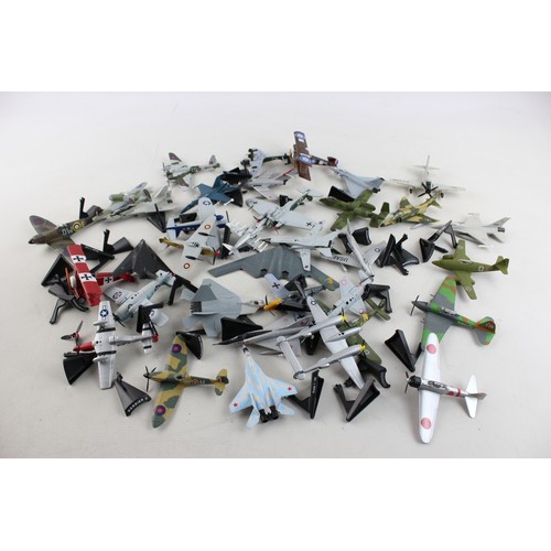 46 - Job Lot of Assorted DIECAST Model Planes / Aircraft Includes Stands, Wildcat, Fokker