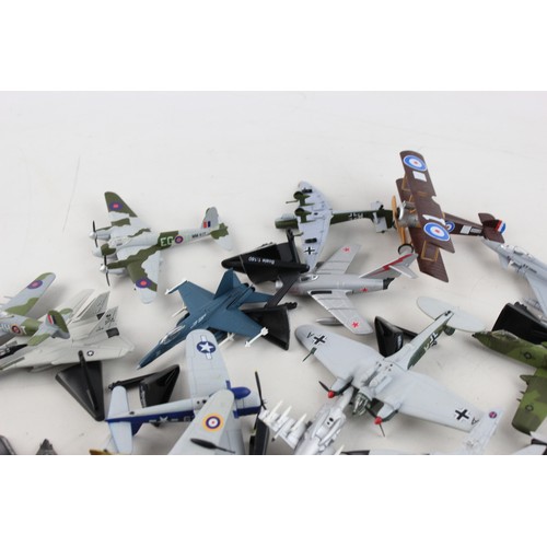 46 - Job Lot of Assorted DIECAST Model Planes / Aircraft Includes Stands, Wildcat, Fokker