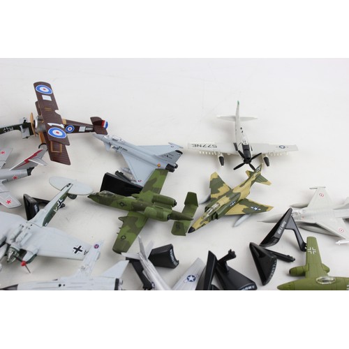 46 - Job Lot of Assorted DIECAST Model Planes / Aircraft Includes Stands, Wildcat, Fokker