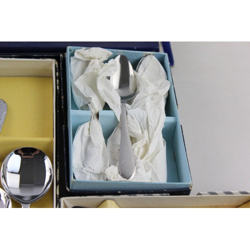 58 - 6 x Vintage Boxed CUTLERY Sets Inc. VINERS Love Story, Tudor Knight Egg Cup Set