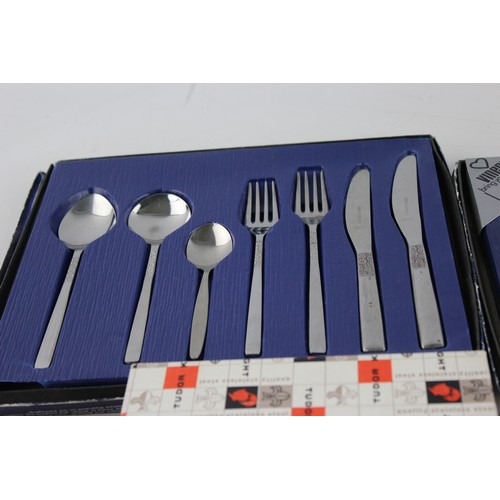 58 - 6 x Vintage Boxed CUTLERY Sets Inc. VINERS Love Story, Tudor Knight Egg Cup Set