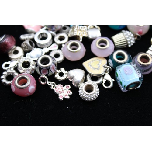 67 - 50 x Retro CHARMS inc. Glass, Enamel, Quirky, Rhinestone, Heart