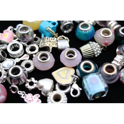 67 - 50 x Retro CHARMS inc. Glass, Enamel, Quirky, Rhinestone, Heart