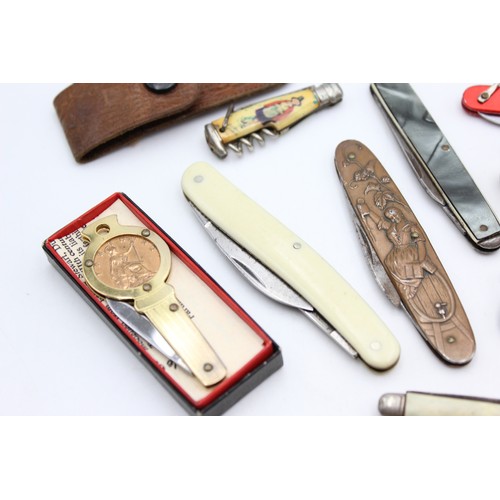 137 - 14 x Assorted POCKET KNIVES / TOOLS Inc Antique, Vintage, Royal, Advertising Etc