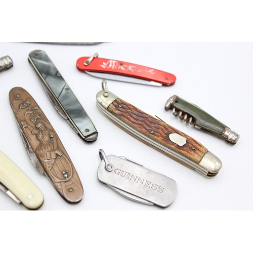 137 - 14 x Assorted POCKET KNIVES / TOOLS Inc Antique, Vintage, Royal, Advertising Etc