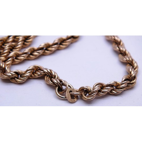 427 - 9ct GOLD ROPE CHAIN-18g