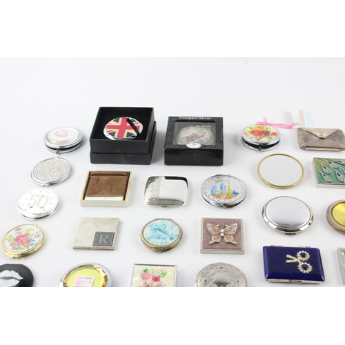 80 - 50 x Assorted Vintage Ladies Vanity Handbag MIRRORS Inc Vintage, Silver Plate