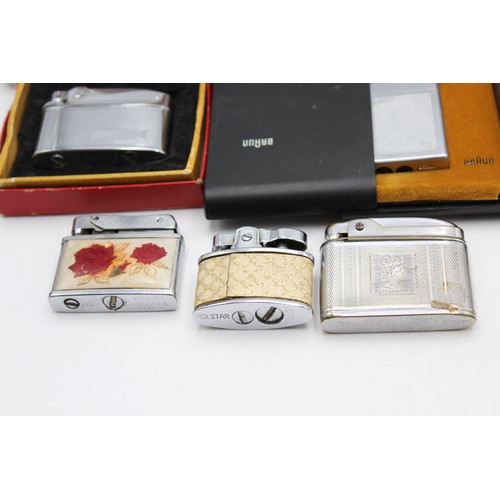 87 - 15 x Assorted Vintage BRANDED Cigarette LIGHTERS Inc Boxed, Win, Mosda Etc