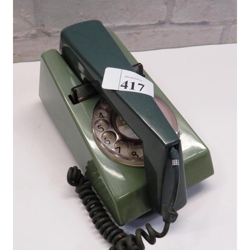 417 - VINTAGE GREEN TELEPHONE