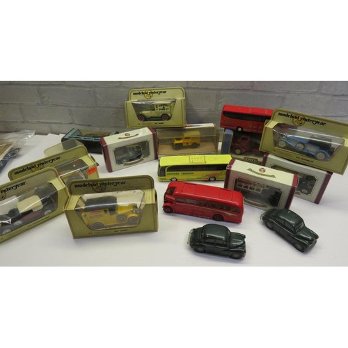 410 - LARGE COLLECTION OF DIECAST CARS, VANS, TRUCKS ETC