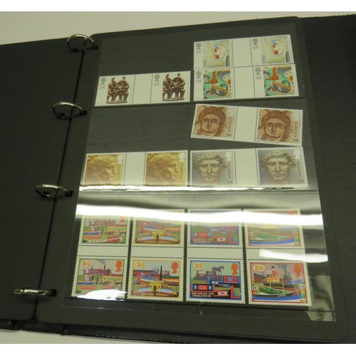 483 - G.B GUTTER PAIRS STAMPS 1980-1991 COMPLETE COLLECTION UNMOUNTED - 2 ALBUMS