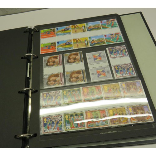 483 - G.B GUTTER PAIRS STAMPS 1980-1991 COMPLETE COLLECTION UNMOUNTED - 2 ALBUMS