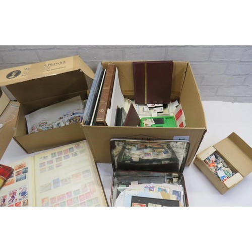 495 - COLLECTION OF STAMPS IN TINS, ALBUMS AND PRESENTATION PACKS