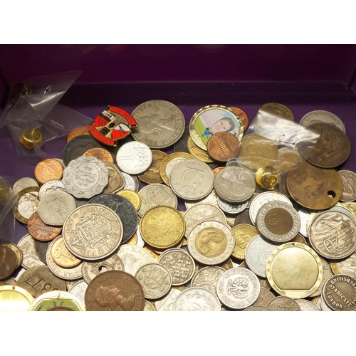 245 - MISCELLANEOUS ITEMS, INCLUDING BUCKLES, COINS, WHISTLES ETC