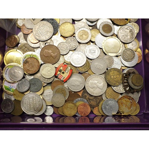 245 - MISCELLANEOUS ITEMS, INCLUDING BUCKLES, COINS, WHISTLES ETC