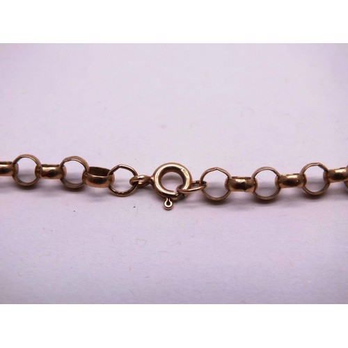 265 - 9CT GOLD JEWELLERY T-BAR BELCHER CHAIN 16.7G, 20