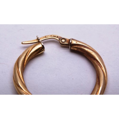 271 - 18ct GOLD HOOP EARRINGS 2.7g