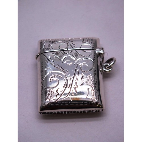 319 - VINTAGE 925 SILVER VESTA CASE 14.8g