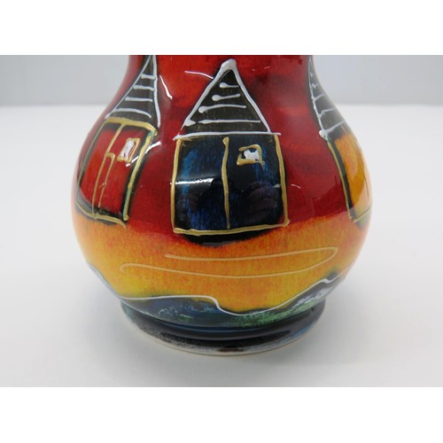 316 - ANITA HARRIS BEACH HUTS VASE