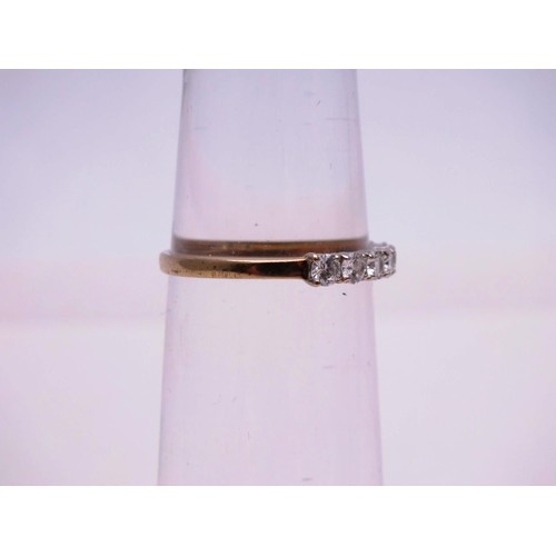 328 - 9CT GOLD CZ HALF ETERNITY RING SIZE Q, 1.5g