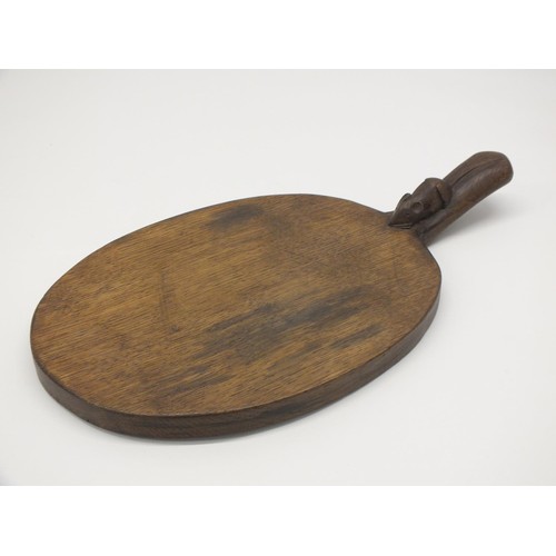 278 - MOUSEMAN OAK CHEESEBOARD APPROX SIZE LENGTH 39cm X WIDTH 21cm