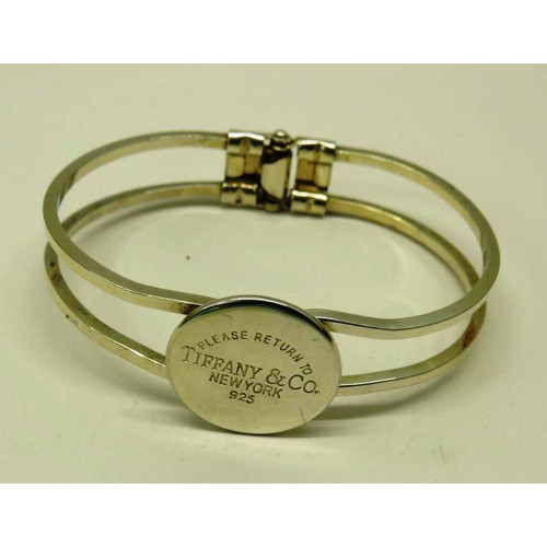 514 - TWO WHITE METAL FASHION JEWELERY BRACELET AND BANGLE