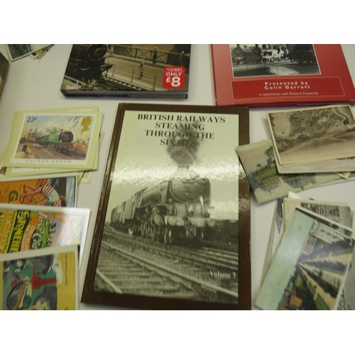 464 - COLLECTION OF RAILWAY BOOKS AND CARDS- 33 ITEMS