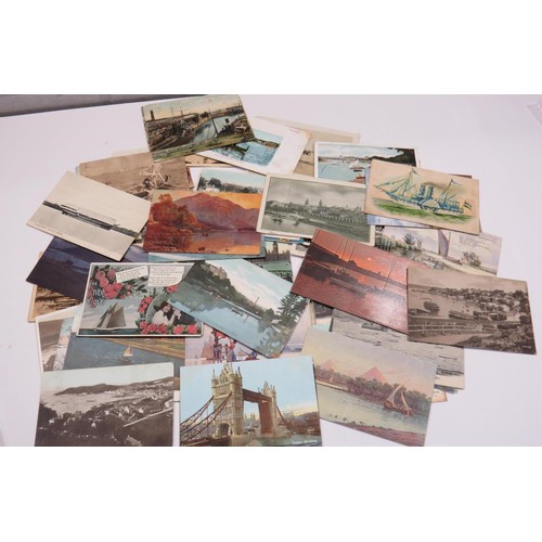 460 - COLLECTION OF BOAT POSTCARDS AND PHOTOS - 39 ITEMS