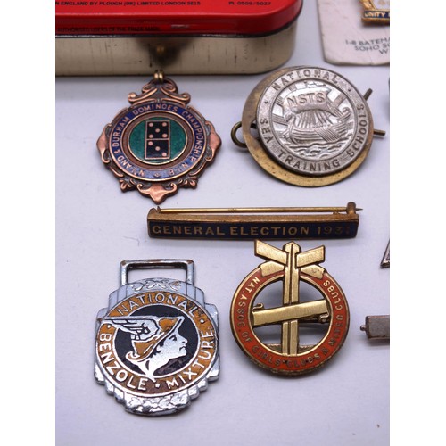 524 - ASSORTED ENAMEL BADGES DATING FROM THE EARLY 1900's