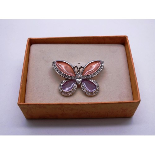 470 - TWO BUTTERFLY BROOCHES