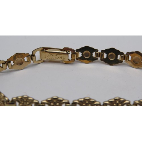 434 - 1/10 12ct ROLLED GOLD LADIES BRACELET 7