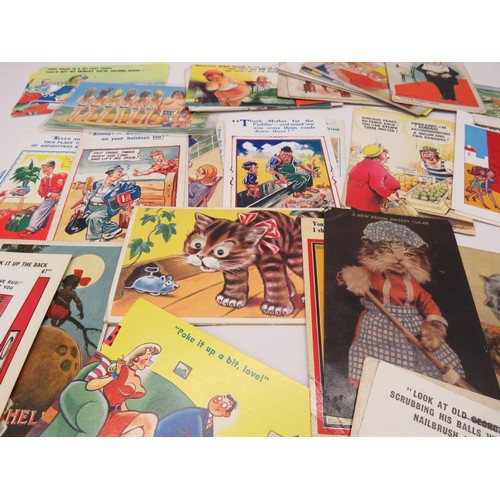 400 - APPROXIMATELY 50x COMIC POSTCARDS INCLUDES BAMFORTH, GIGGLE