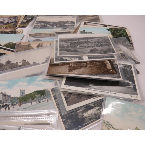 400A - APPROXIMATELY 100x YORKSHIRE POSTCARDS INCLUDES GARTH, BEVERLEY, THORNTON DALE & GRASSINGTON