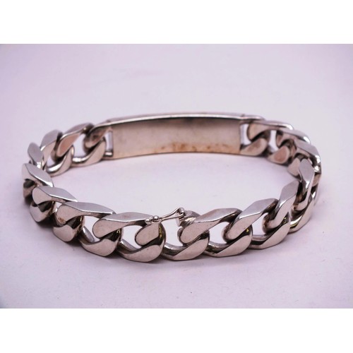 353 - HEAVY SILVER I.D. BRACELET 135g