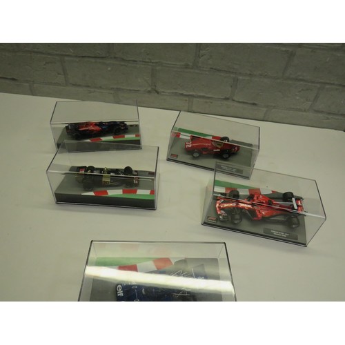 540 - FIVE F1 DIECAST - 72 BRM, 67 BRABHAM, 79 ALFA, 58 FERRARI AND 67 HONDA