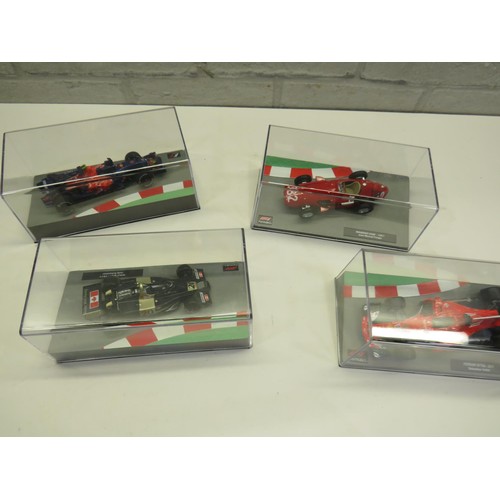 540 - FIVE F1 DIECAST - 72 BRM, 67 BRABHAM, 79 ALFA, 58 FERRARI AND 67 HONDA